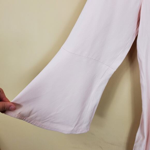 Sandro Wood Trumpet-sleeve Dress in Pink Size S - Picture 3 of 10